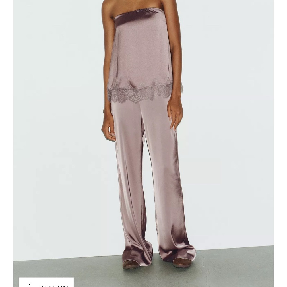 Zara Women's Silk Set in Soft Purple